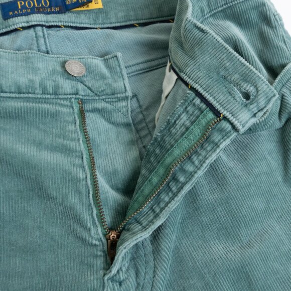 Polo Ralph Lauren Pants Corduroy Varick 32x34 Slim Straight Mint Green - Picture 8 of 14